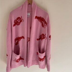 Harden Loro Piana Cashmere Cardigan Sweater Pink Lobster Small Unisex